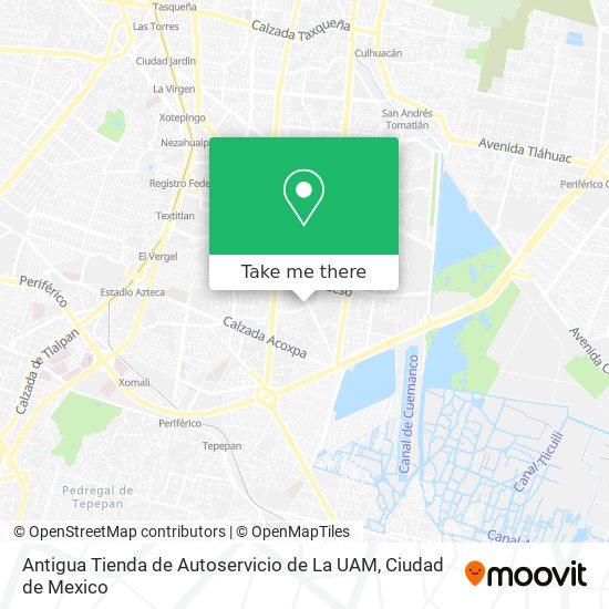 Mapa de Antigua Tienda de Autoservicio de La UAM