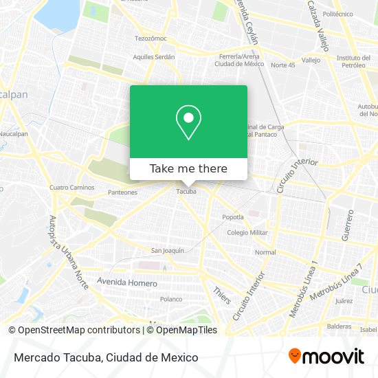 Mercado Tacuba map