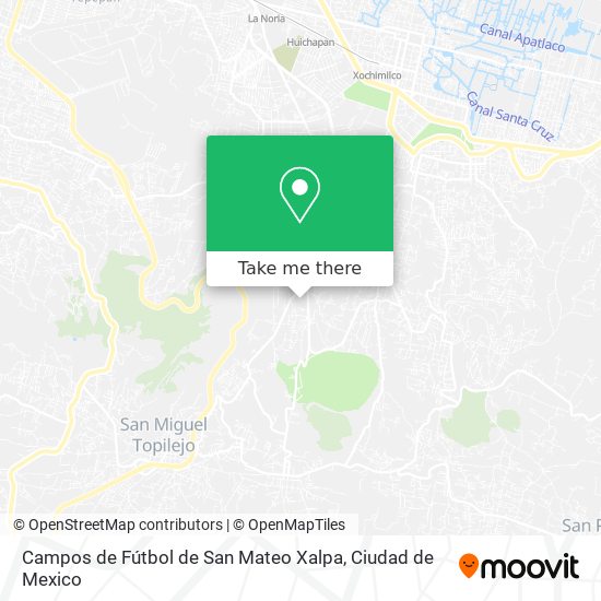 Campos de Fútbol de San Mateo Xalpa map