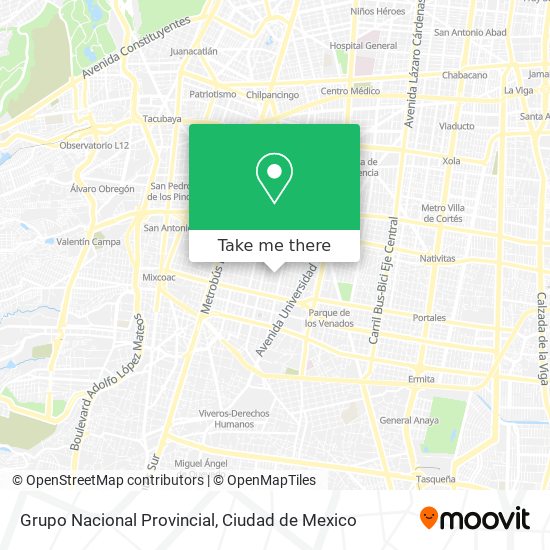 Grupo Nacional Provincial map