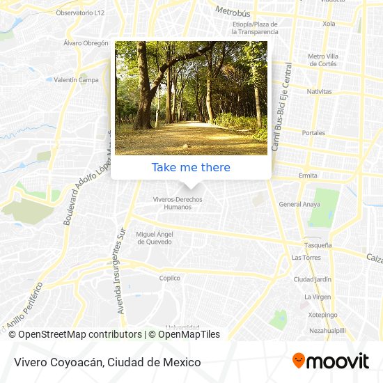 Vivero Coyoacán map