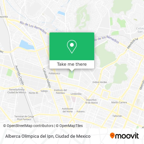 Alberca Olímpica del Ipn map