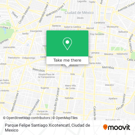 Parque Felipe Santiago Xicotencatl map