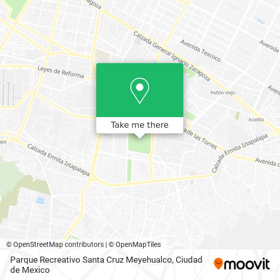 Parque Recreativo Santa Cruz Meyehualco map