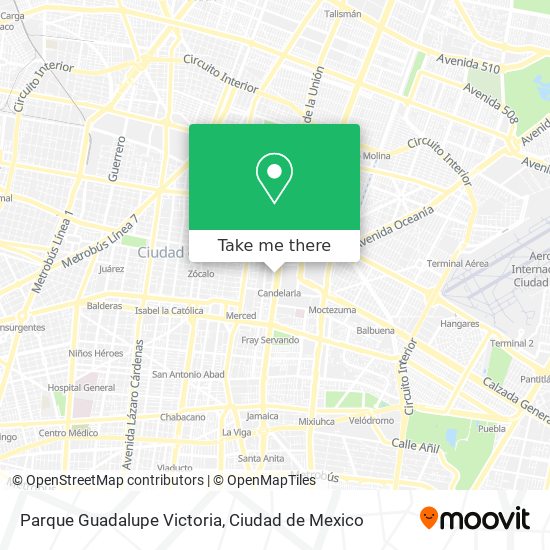 Parque Guadalupe Victoria map