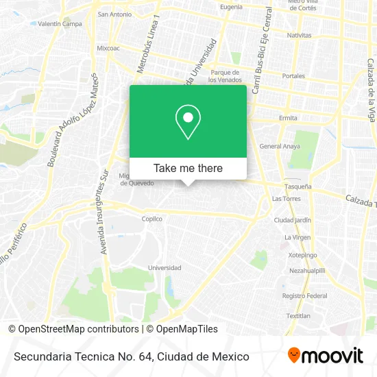 Mapa de Secundaria Tecnica No. 64
