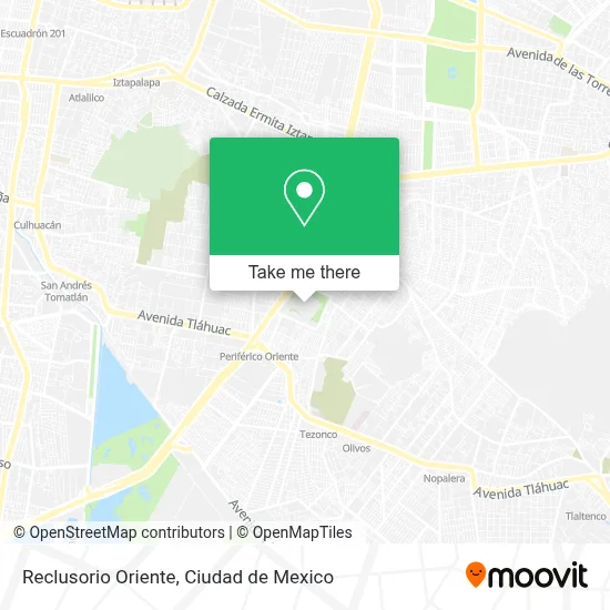 Reclusorio Oriente map