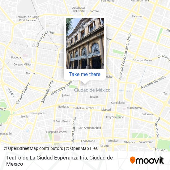 Teatro de La Ciudad Esperanza Iris map