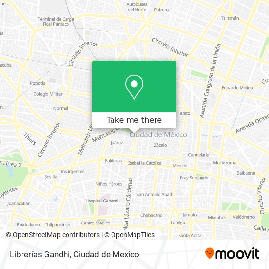 Librerías Gandhi map