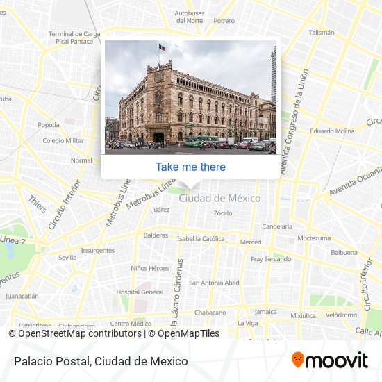 Palacio Postal map