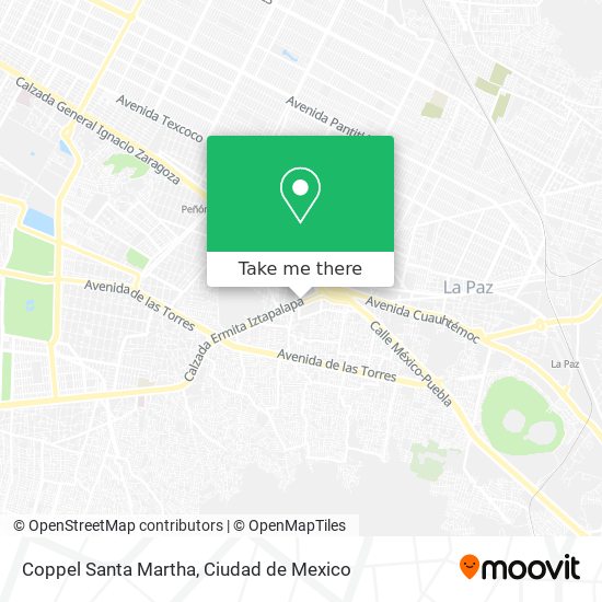 Mapa de Coppel Santa Martha