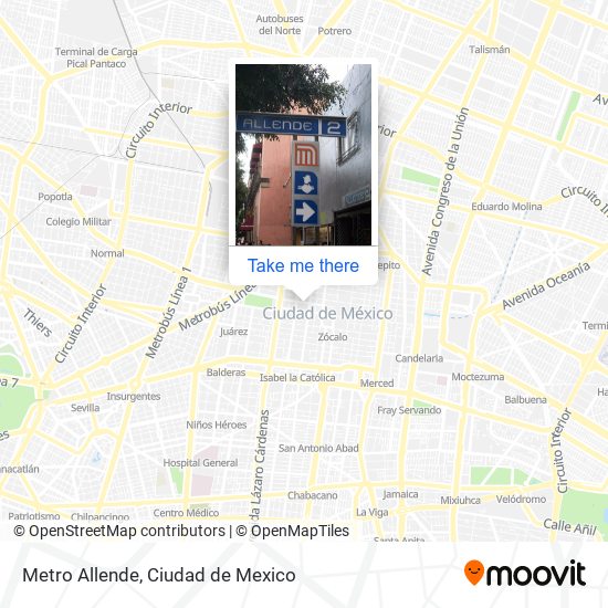 Metro Allende map