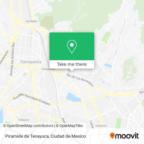 Piramide de Tenayuca map