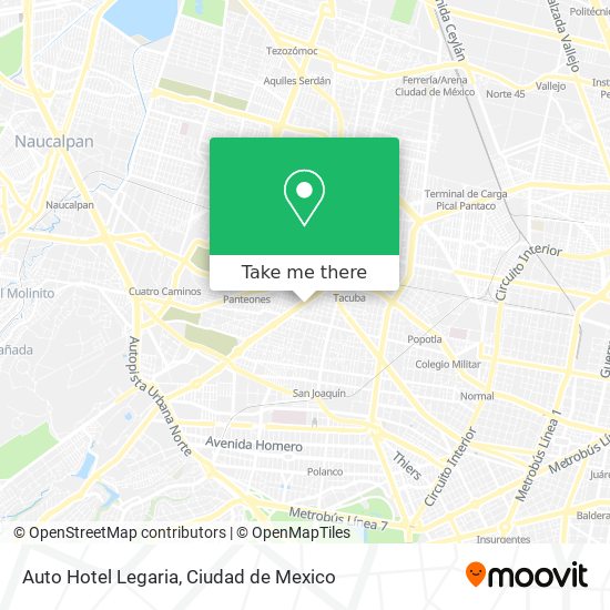 Auto Hotel Legaria map