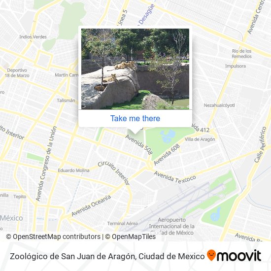 Zoológico de San Juan de Aragón map