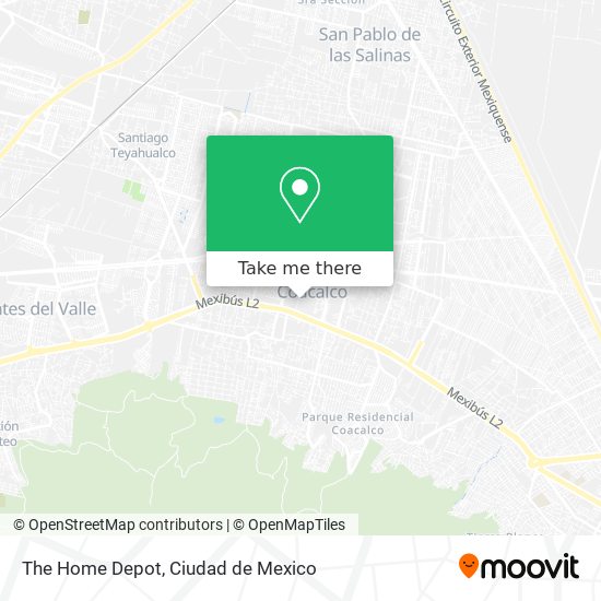 How to get to The Home Depot in Tultepec by Bus?