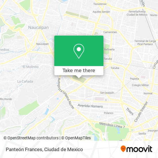 Mapa de Panteón Frances