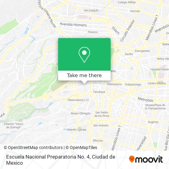 Escuela Nacional Preparatoria No. 4 map