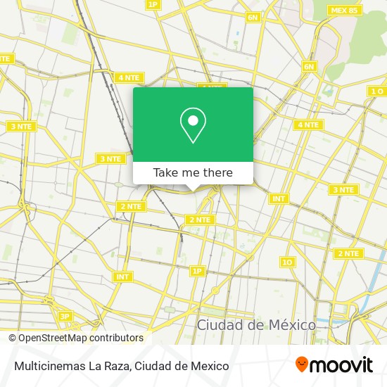 Multicinemas La Raza map