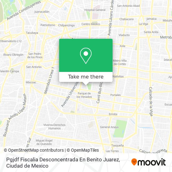 Pgjdf Fiscalia Desconcentrada En Benito Juarez map