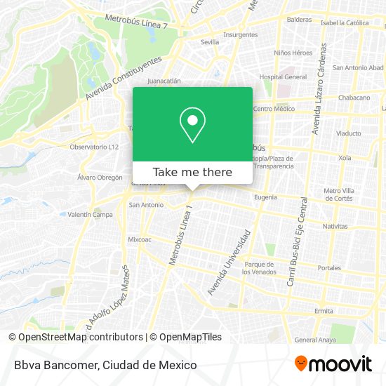 Bbva Bancomer map