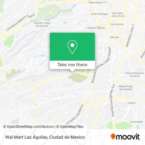 How to get to Wal-Mart Las Águilas in Huixquilucan by Bus or Metro?
