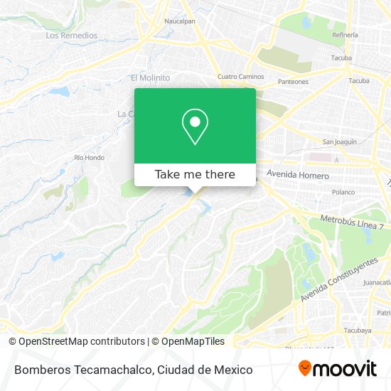 Bomberos Tecamachalco map