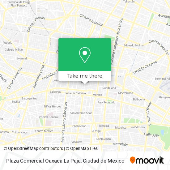 Mapa de Plaza Comercial Oaxaca La Paja