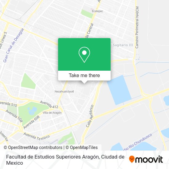 Facultad de Estudios Superiores Aragón map