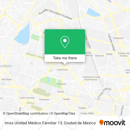 Imss Unidad Médico Familiar 13 map