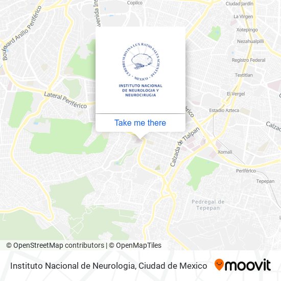 Mapa de Instituto Nacional de Neurologia