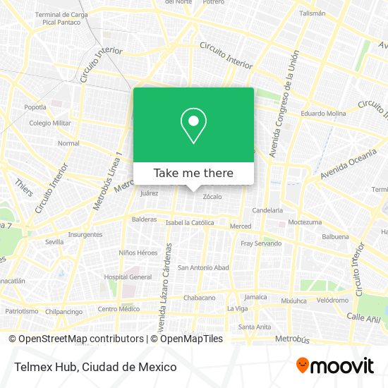 Mapa de Telmex Hub