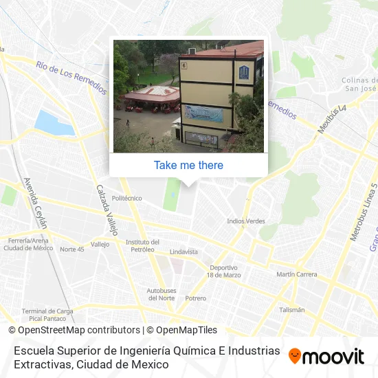 Escuela Superior de Ingeniería Química E Industrias Extractivas map