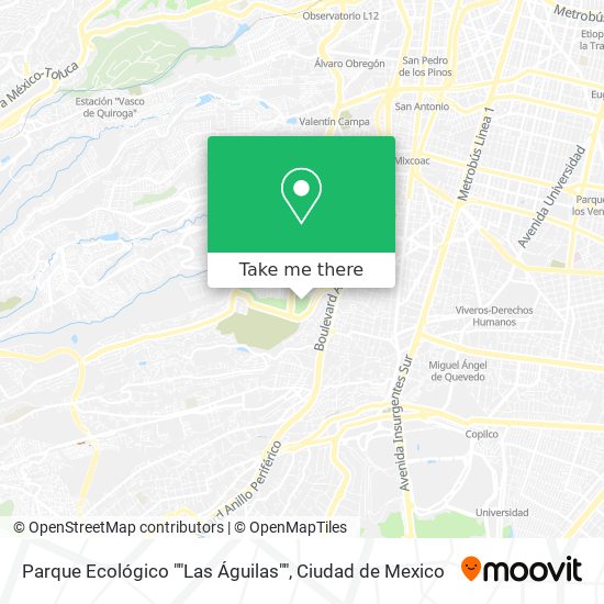 Parque Ecológico ""Las Águilas"" map