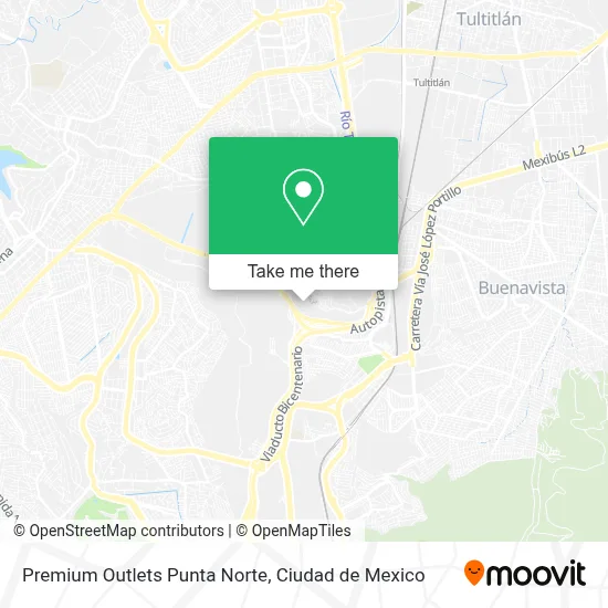 Premium Outlets Punta Norte map