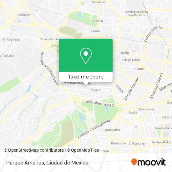 Parque America map