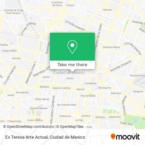 Ex Teresa Arte Actual map