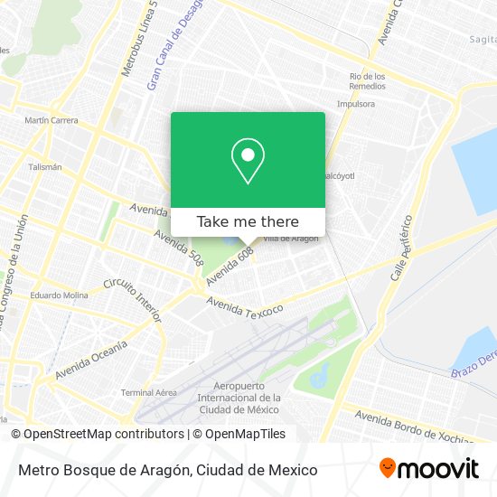 Metro Bosque de Aragón map