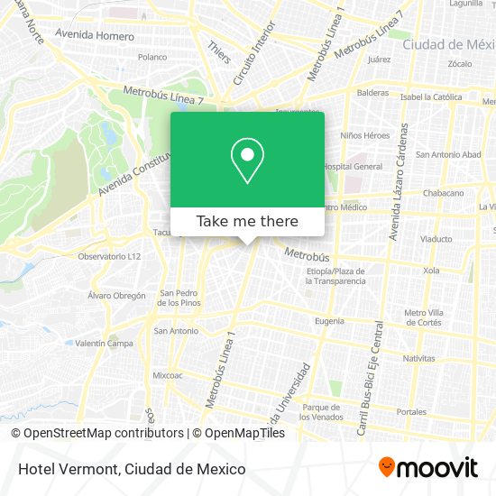 Mapa de Hotel Vermont