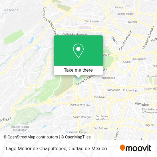 Lago Menor de Chapultepec map