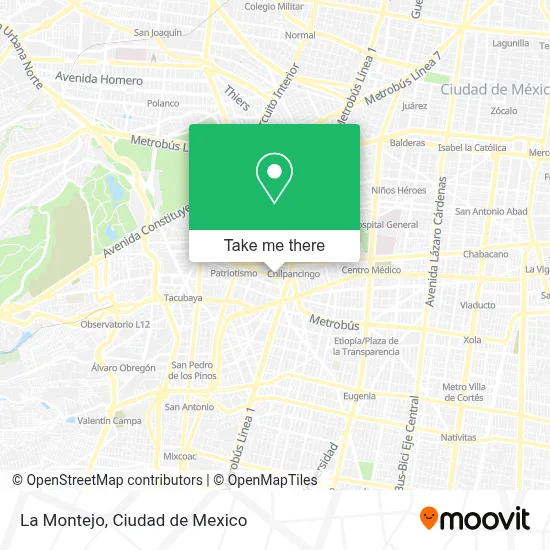 La Montejo map