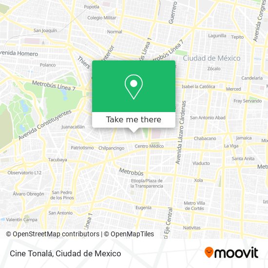 Cine Tonalá map