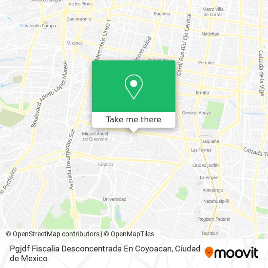 Pgjdf Fiscalia Desconcentrada En Coyoacan map