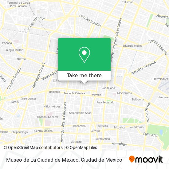 Museo de La Ciudad de México map