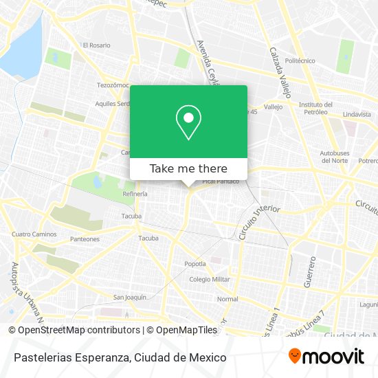 Pastelerias Esperanza map