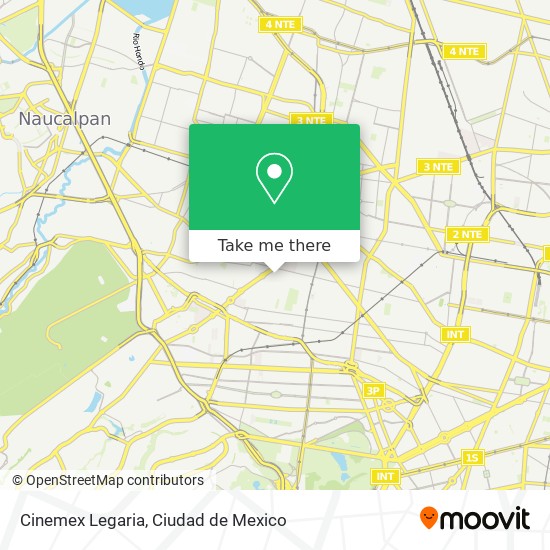 Cinemex Legaria map