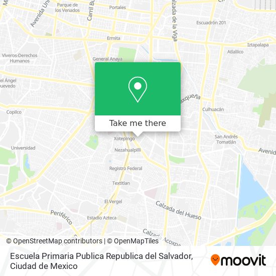 Mapa de Escuela Primaria Publica Republica del Salvador