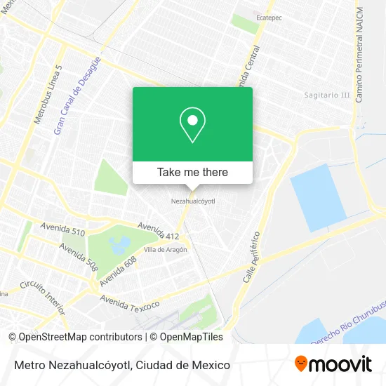 Mapa de Metro Nezahualcóyotl