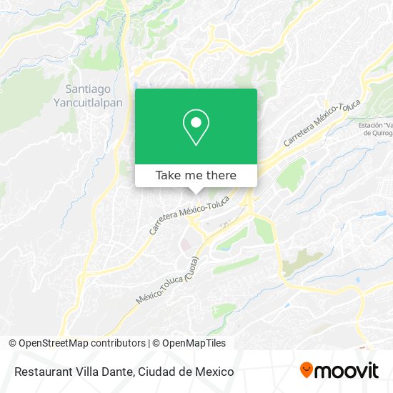 Restaurant Villa Dante map