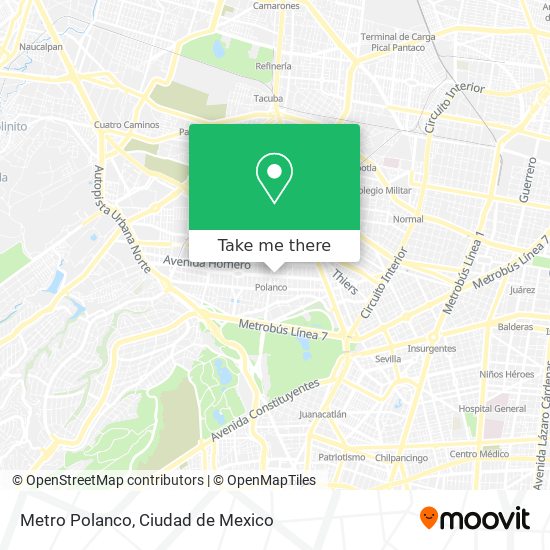 Metro Polanco map